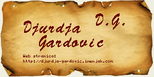 Đurđa Gardović vizit kartica